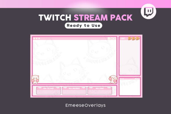 Download Twitch Stream Package Cute Overlays - Twitch Collection