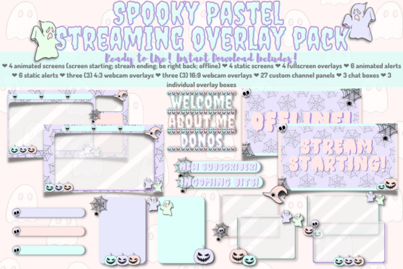 Download Spooky Pastel Twitch Stream Package - Premium Resources