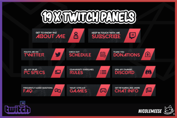 Download Valorant Twitch Panels Streaming Overlay - Twitch Collection