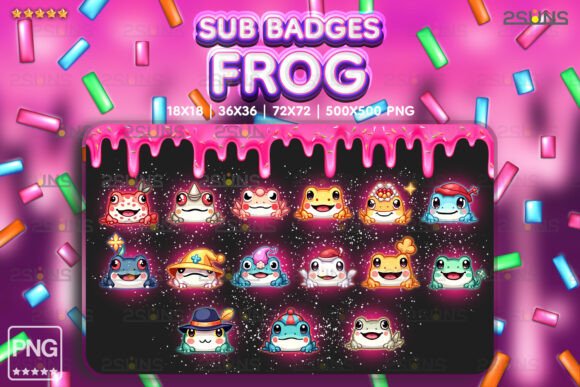 Download 15 Frogs Sub Badges, Toad Twitch Badges - Twitch Collection