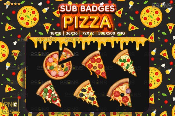Download 6 Twitch Pizza Slice Sub Badges - Twitch Collection