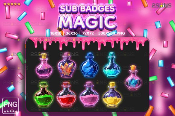 Download 9 Magic Sub Badges Potion Twitch - Twitch Collection