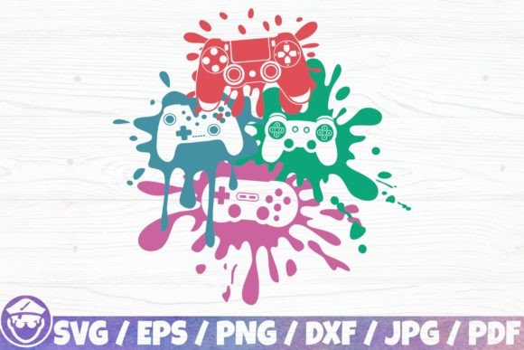 Download Controller Paint Splash, Gamer Design - Premium Resources
